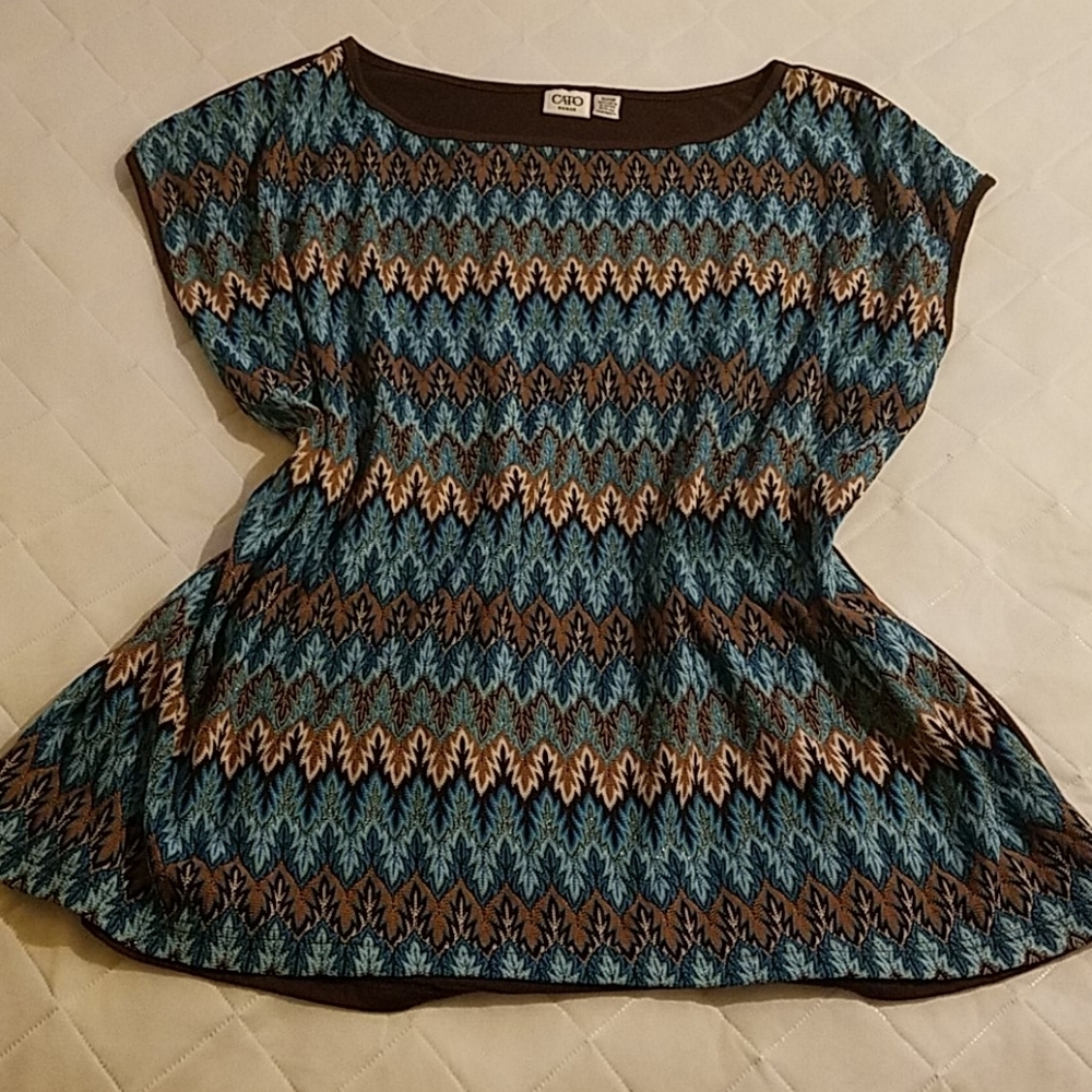 Cato Woman 22w/24w Printed Sleeveless Top
